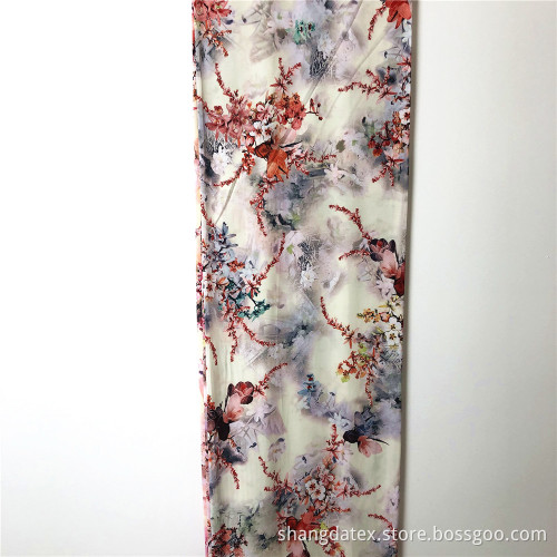 Chinese Wash Painting Rayon 45S Semi Digital Printing